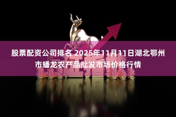 股票配资公司排名 2025年11月11日湖北鄂州市蟠龙农产品批发市场价格行情